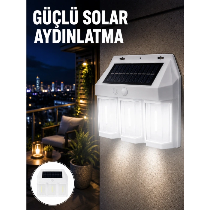 Pır Sensörlü Solar Lamba – Otomatik Şarj Ve Gece Aydınlatma Yeni Nesil