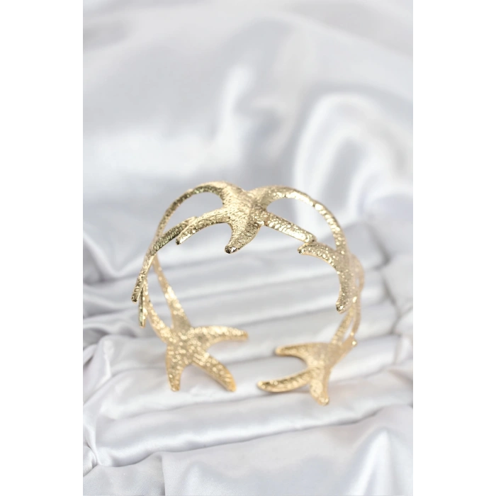 Pirinç Gold Renk Deniz Yıldızı Model Kadın Bileklik - TJ-BB8055