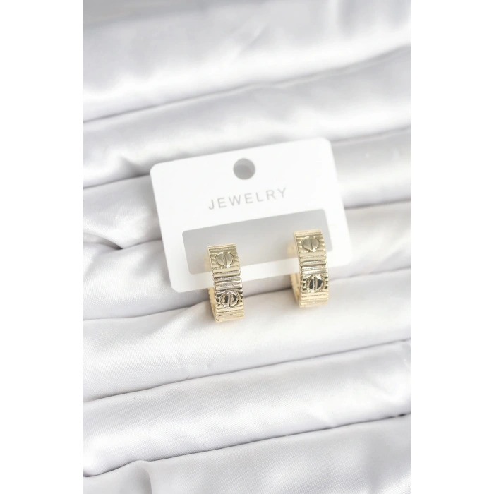 Pirinç Gold Renk Halka Kadın Küpe - TJ-BKP11381