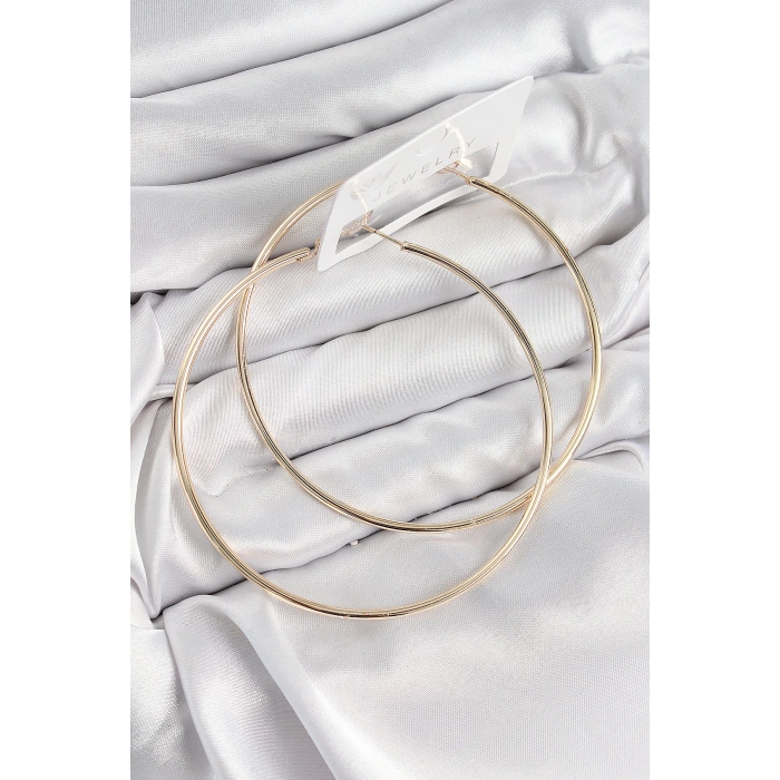 Pirinç Halka Model Gold Renk Kadın Küpe - TJ-BKP11037