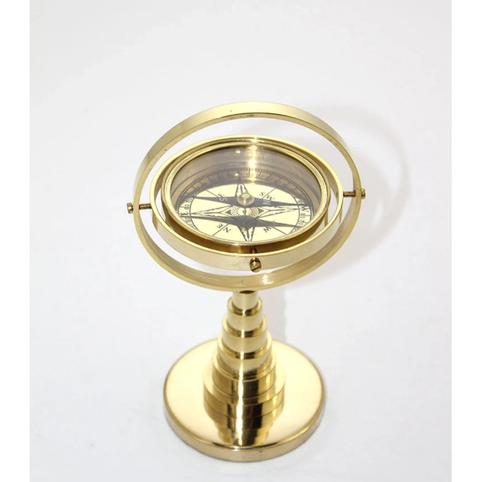 Pirinç Masa Üstü Pusula Model 1