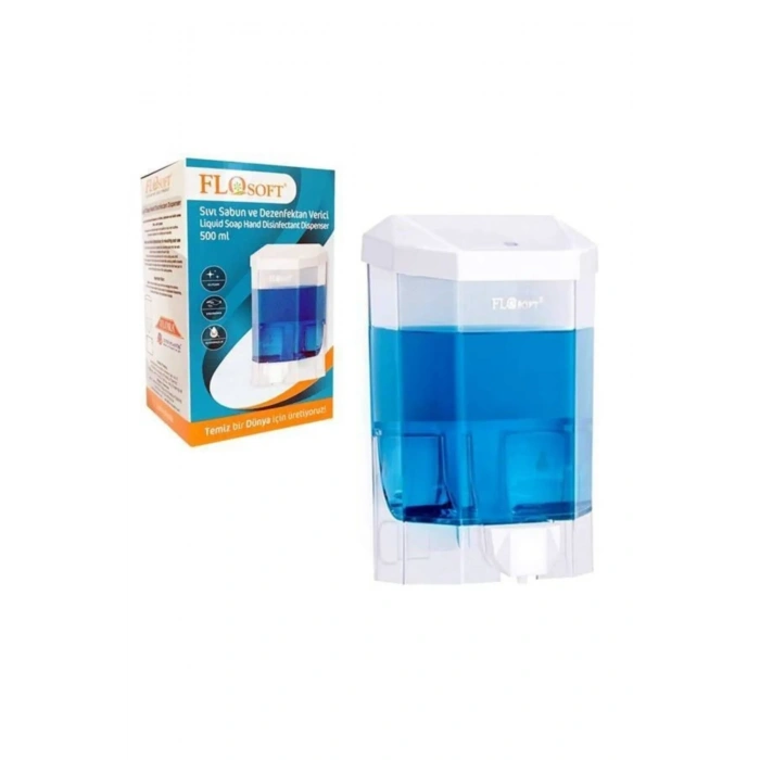 Plastik Büyük Şeffaf Sıvı Sabunluk 1000 Ml. -F086
