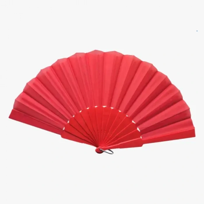 Plastik Kumaş Yelpaze 12li Kırmızı