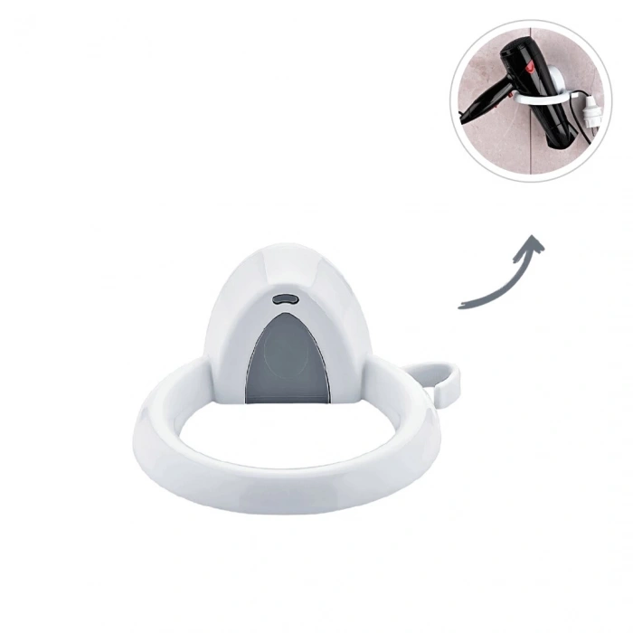 PLASTİK SAÇ KURUTUCU - FÖN MAKİNE ASKISI YAPIŞKANLI - DUVARA MONTE (4887)