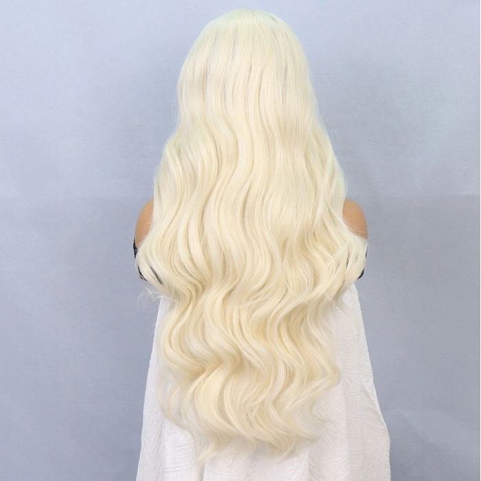 Platin Fiber Sentetik Front Lace Tül Peruk