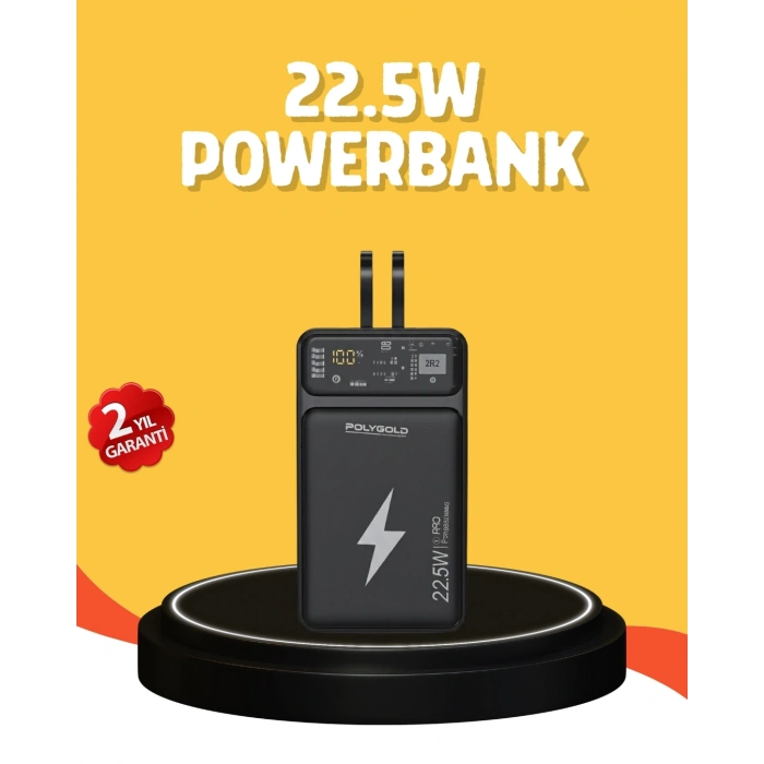 Powerbank 10000 Mah Dijital Göstergeli Taşınabilir