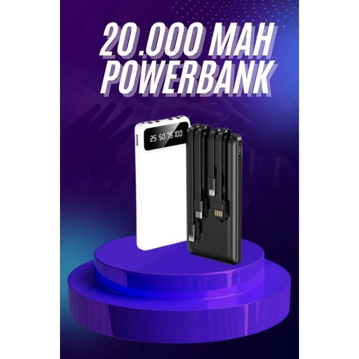 Powerbank 20.000 Mah Hızlı Şarj Özellikli Taşınabilir Usb Girişli