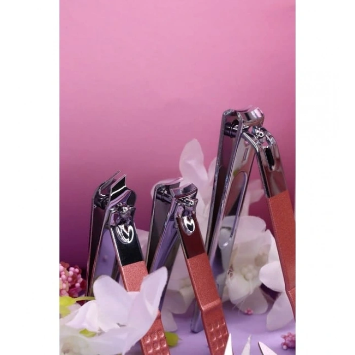 Profesyonel Çantalı Tırnak Bakım Manikür Seti Pembe Renk 12 Parça