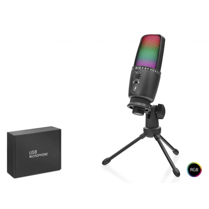 Profesyonel Gaming Rgb Mikrofon Dokunmatik Mute Ve Gain Kontrollü Type-C - Siyah ME31