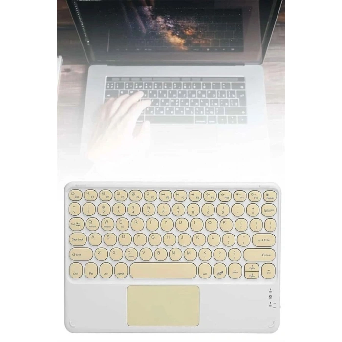 Profesyonel Wifi Q Klavye Bluetooth Klavye Touchpad 10.8 Inç Yeni Nesil