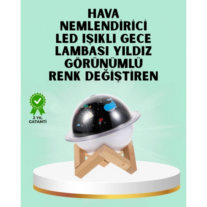 Projektör Işığı Bulunan Usb Bağlantılı Mini Aromaterapi Destekli Hava Nemlendirici