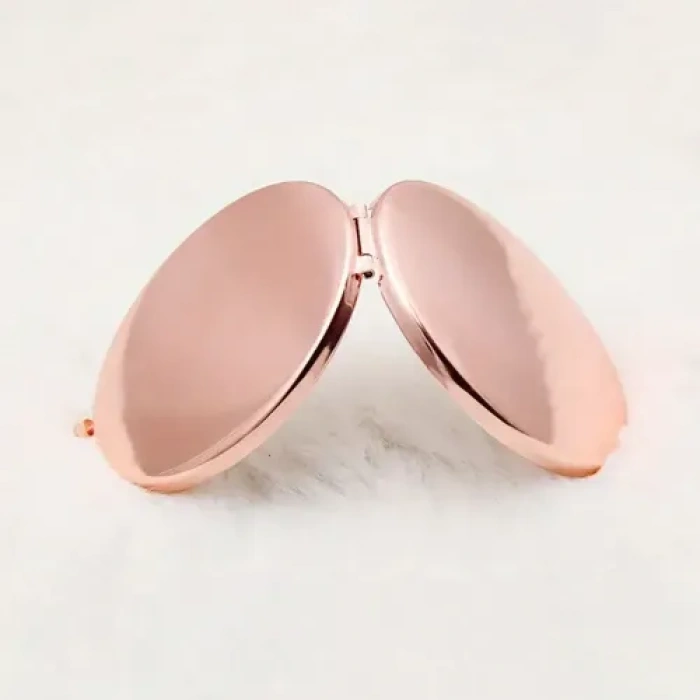 Promosyon Yuvarlak Cep Aynası Rose Renk