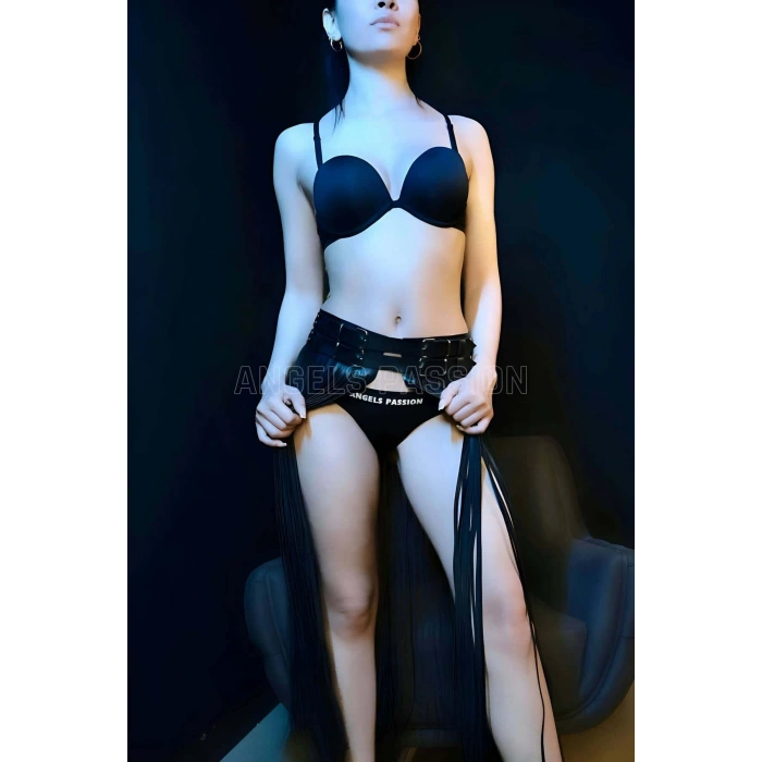 Püsküllü Deri Etek Harness - Brf1090