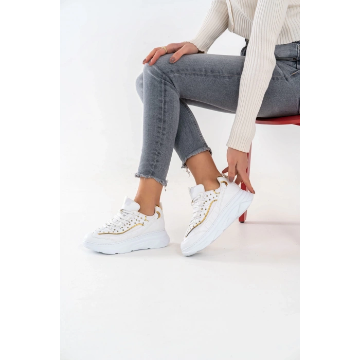 Raissa Beyaz Bağcıklı Spor Ayakkabı