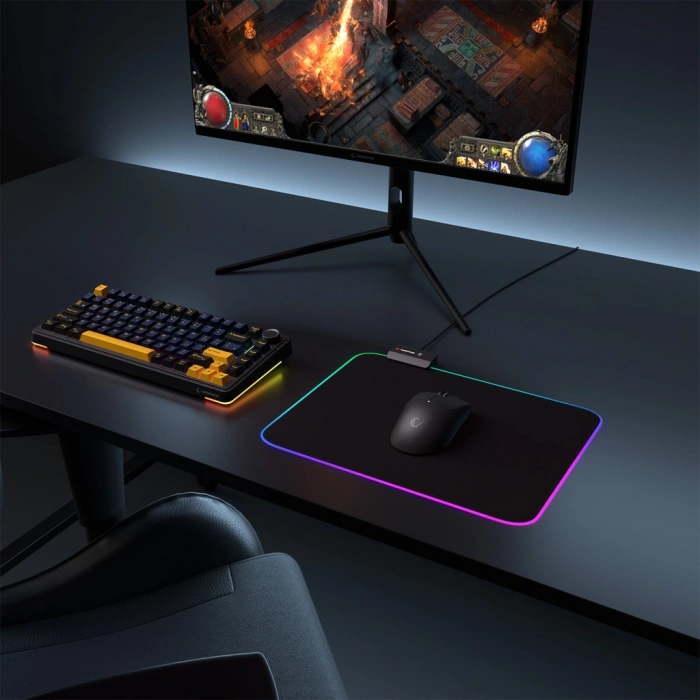 Rampage Mp-23 Blıtz M Rgb 252x328x3mm Rgb Led Gaming Mouse Pad (siyah)(1923)