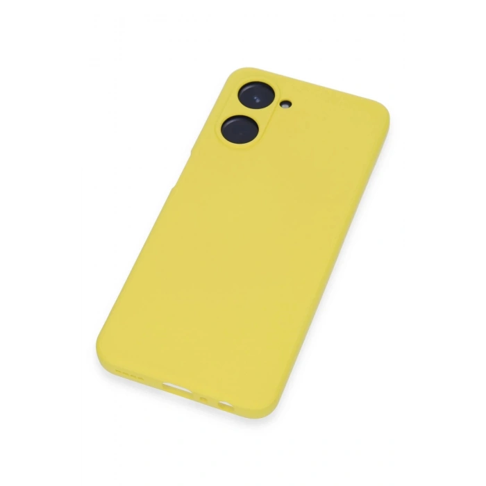 Realme 10 4G Kılıf Nano içi Kadife Silikon - Sarı