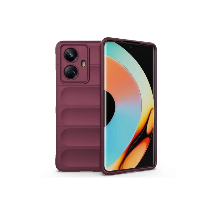 Realme 10 Pro 5G Kılıf Optimum Silikon - Bordo