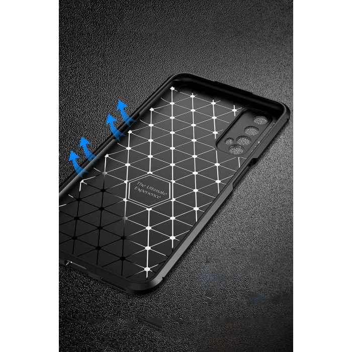 Realme 7 Kılıf Auto Focus Karbon Kapak - Lacivert