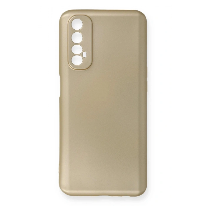 Realme 7 Kılıf First Silikon - Gold