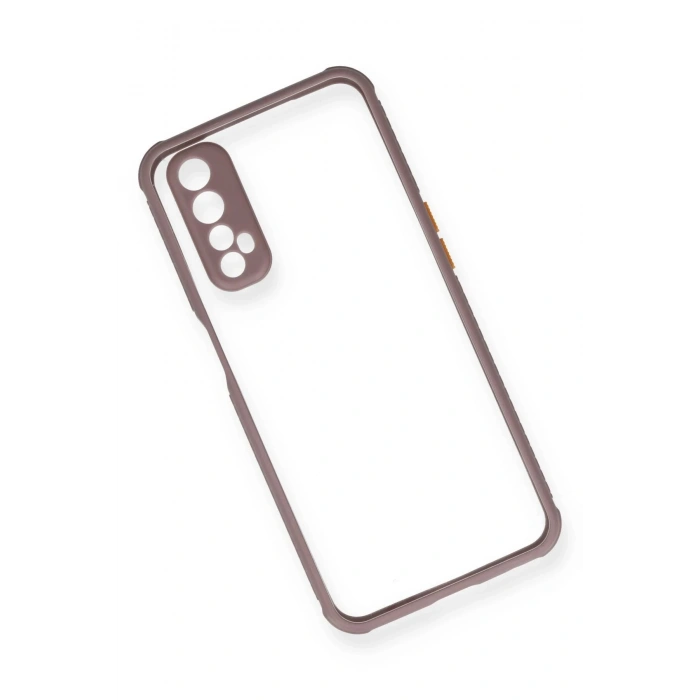 Realme 7 Kılıf Miami Şeffaf Silikon - Açık Mor