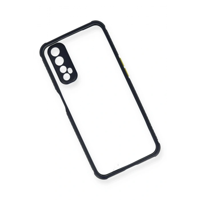 Realme 7 Kılıf Miami Şeffaf Silikon - Lacivert