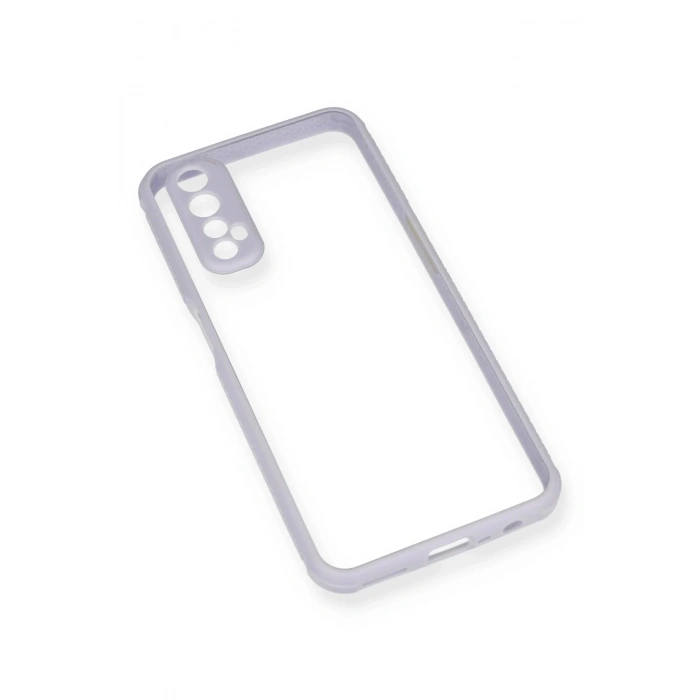 Realme 7 Kılıf Miami Şeffaf Silikon - Lila