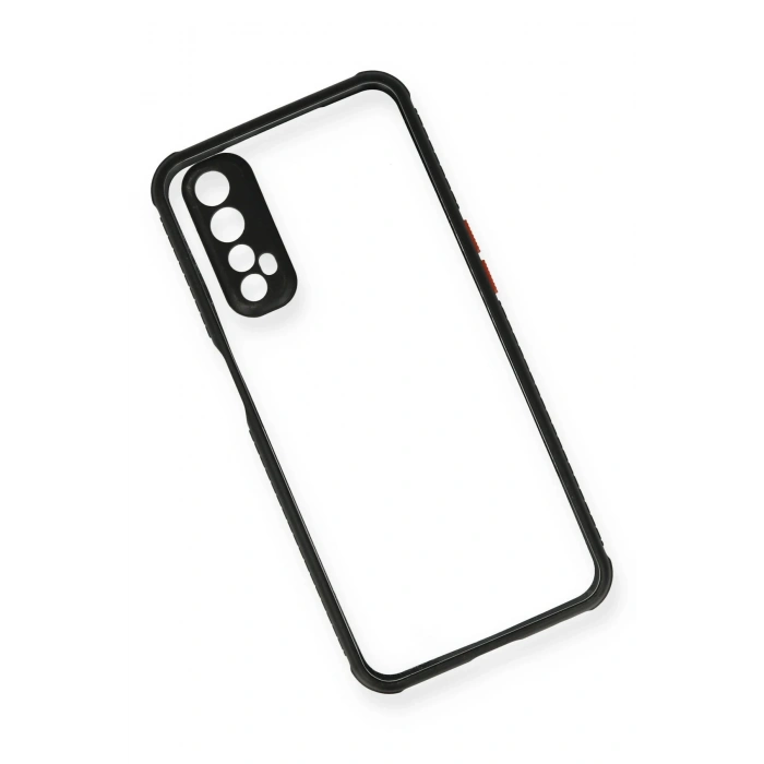 Realme 7 Kılıf Miami Şeffaf Silikon - Siyah