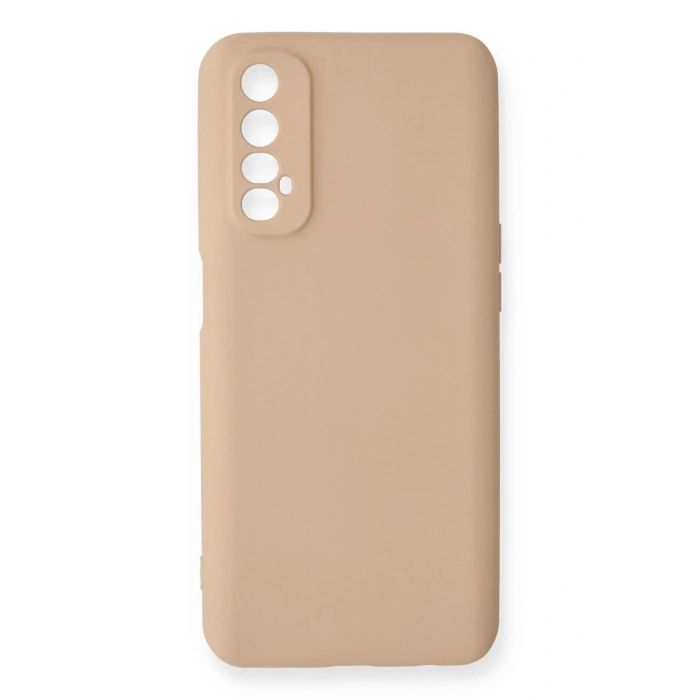 Realme 7 Kılıf Nano içi Kadife Silikon - Pudra