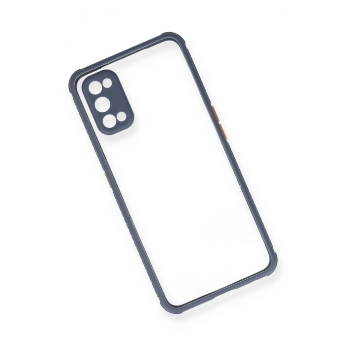 Realme 7 Pro Kılıf Miami Şeffaf Silikon - Gri