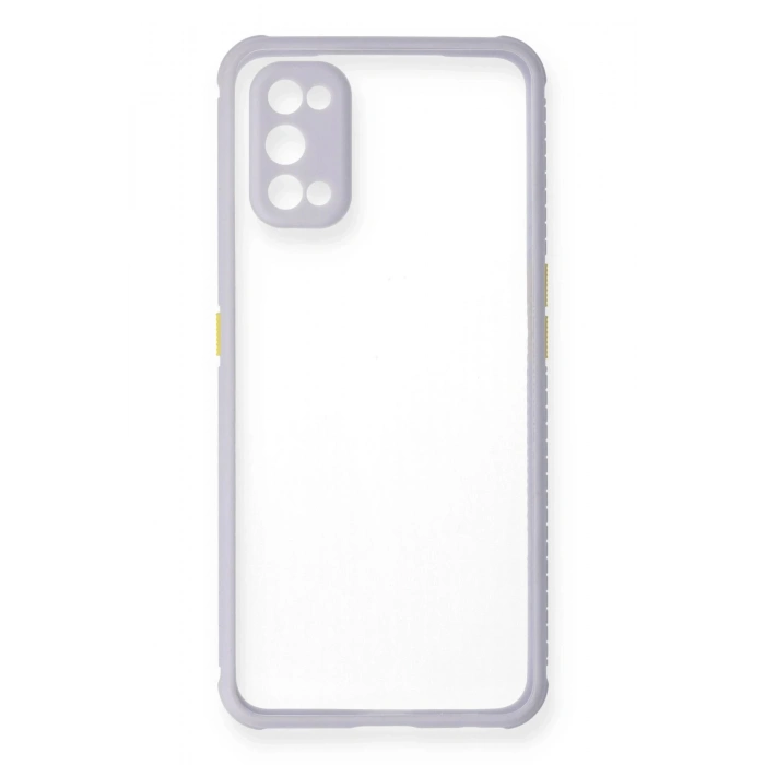 Realme 7 Pro Kılıf Miami Şeffaf Silikon - Lila