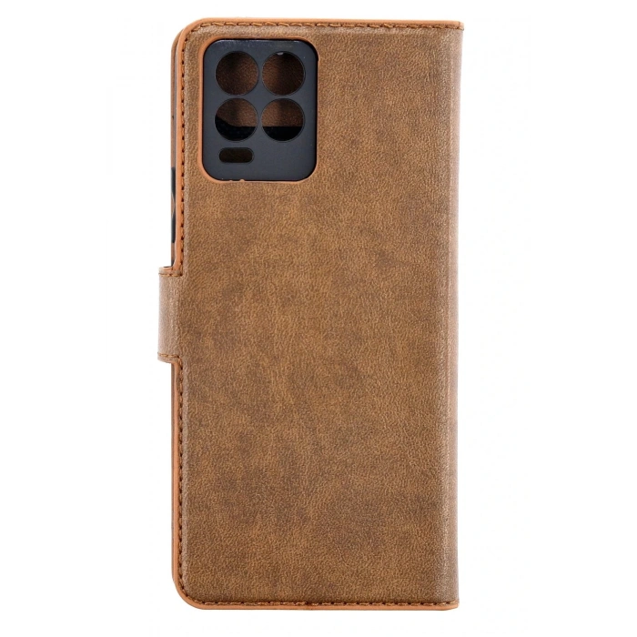 Realme 8 Pro Kılıf Trend S Plus Kapaklı Kılıf - Taba