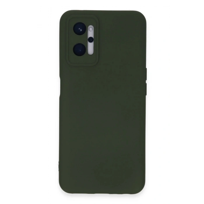 Realme 9i 4G Kılıf Nano içi Kadife Silikon - Koyu Yeşil