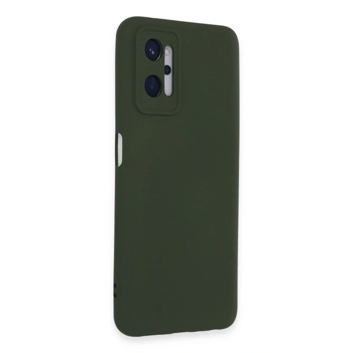 Realme 9i 4G Kılıf Nano içi Kadife Silikon - Koyu Yeşil