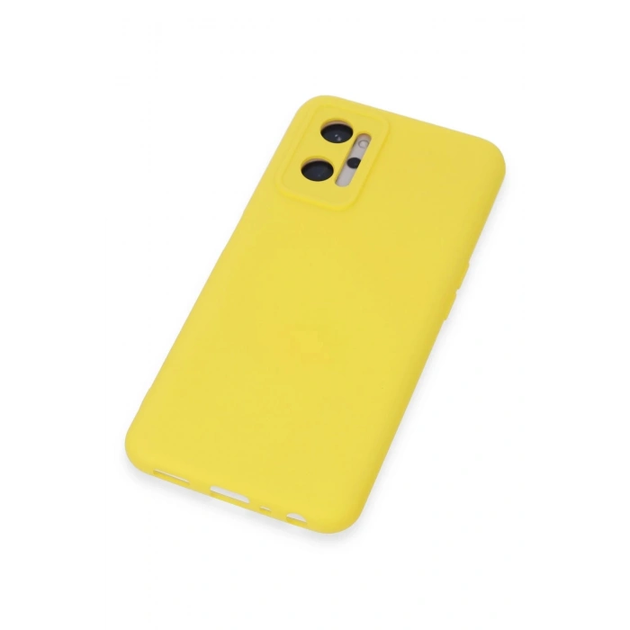 Realme 9i 4G Kılıf Nano içi Kadife Silikon - Sarı