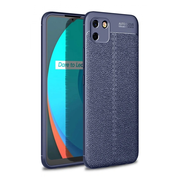 Realme C11 2021 Kılıf Auto Focus Kapak - Lacivert