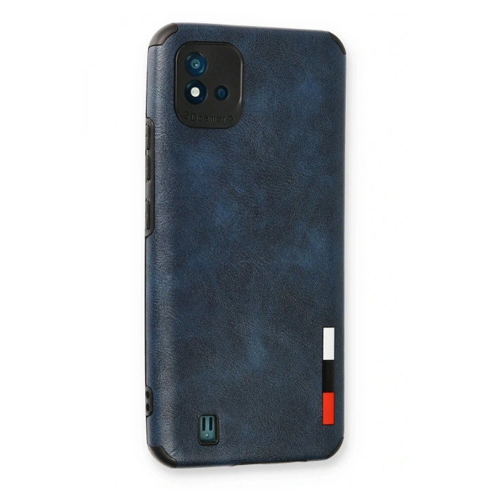 Realme C11 2021 Kılıf Loop Deri Silikon - Lacivert