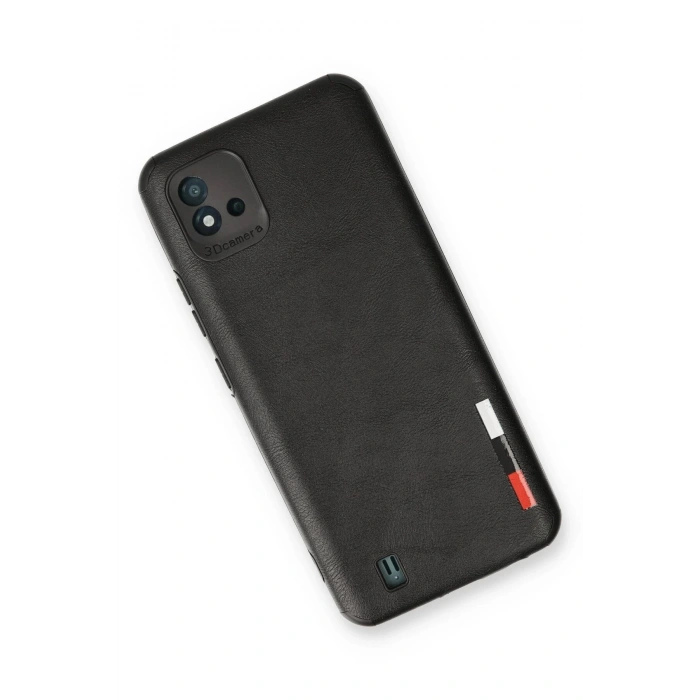 Realme C11 2021 Kılıf Loop Deri Silikon - Siyah