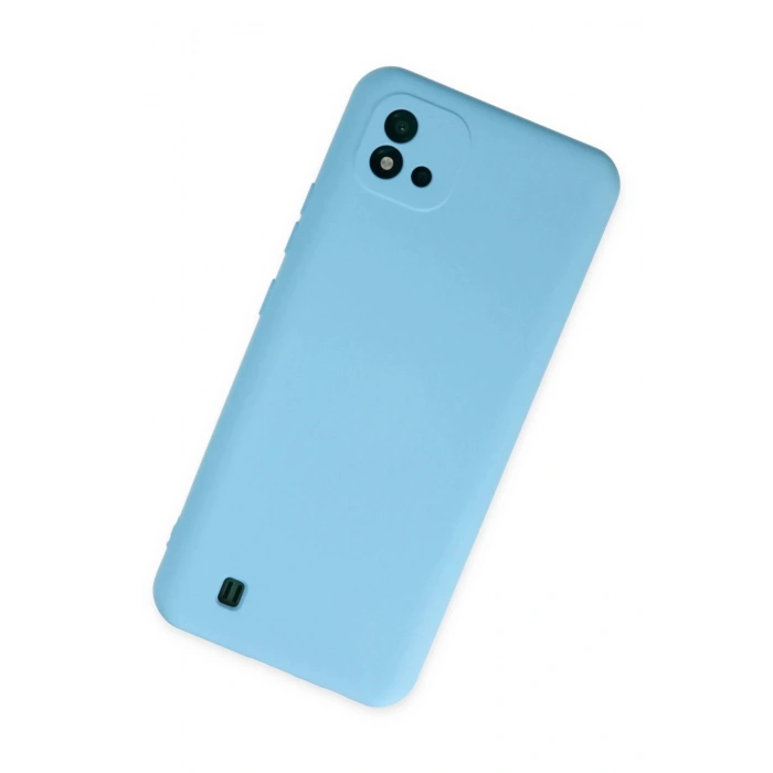 Realme C11 2021 Kılıf Nano içi Kadife Silikon - Mavi