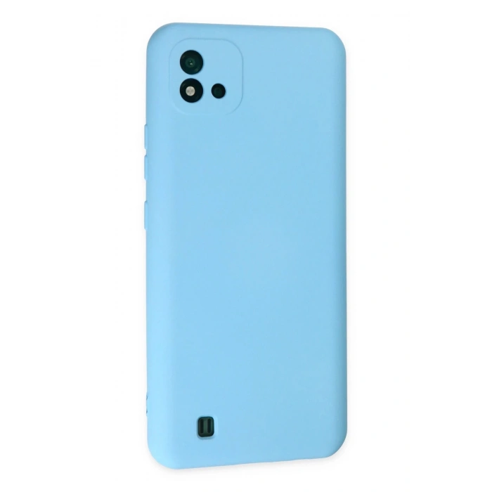 Realme C11 2021 Kılıf Nano içi Kadife Silikon - Mavi
