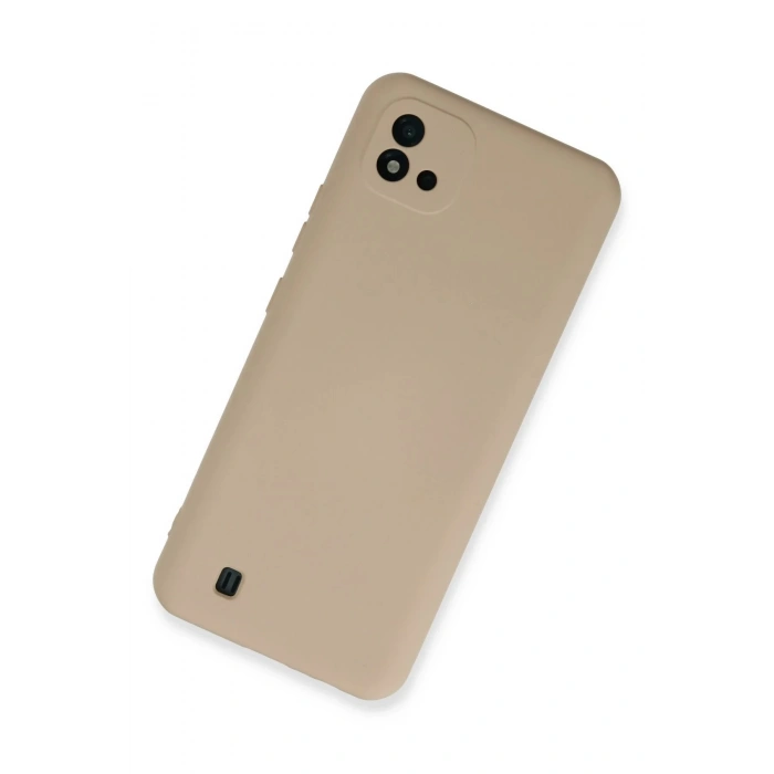 Realme C11 2021 Kılıf Nano içi Kadife Silikon - Pudra