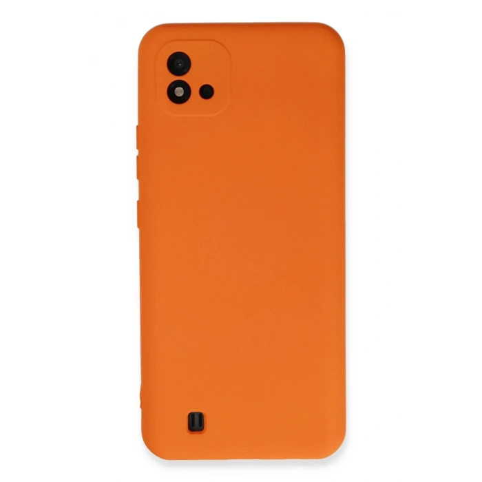 Realme C11 2021 Kılıf Nano içi Kadife Silikon - Turuncu