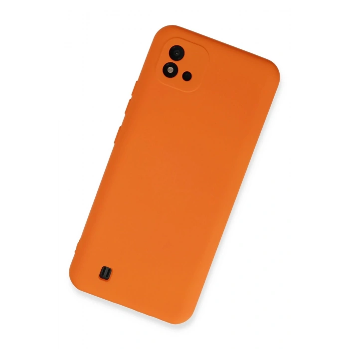 Realme C11 2021 Kılıf Nano içi Kadife Silikon - Turuncu