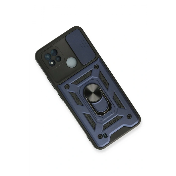 Realme C11 2021 Kılıf Pars Lens Yüzüklü Silikon - Lacivert