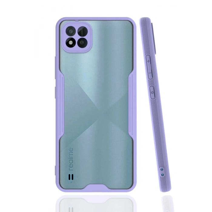 Realme C11 2021 Kılıf Platin Silikon - Lila