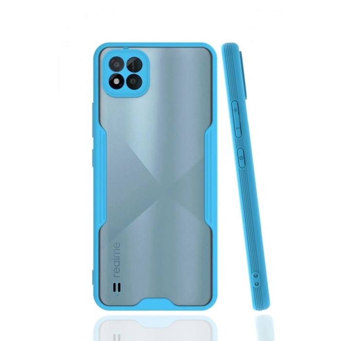 Realme C11 2021 Kılıf Platin Silikon - Mavi