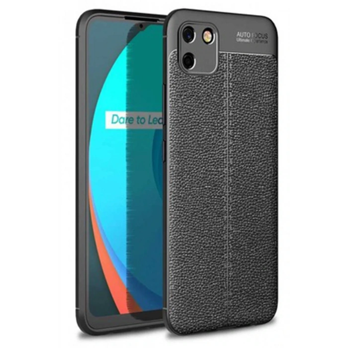 Realme C11 Kılıf Auto Focus Kapak - Siyah