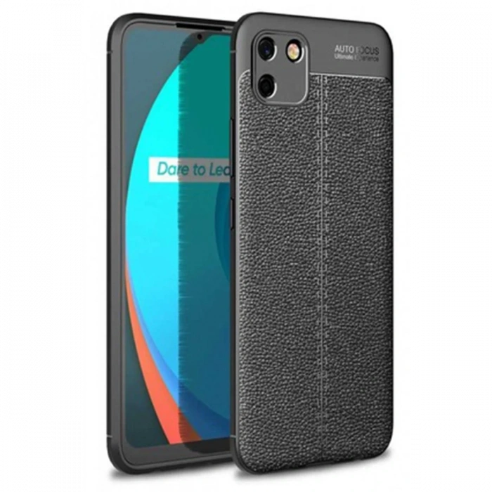 Realme C11 Kılıf Auto Focus Kapak - Siyah