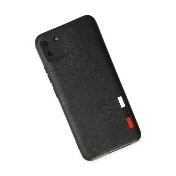 Realme C11 Kılıf Loop Deri Silikon - Siyah