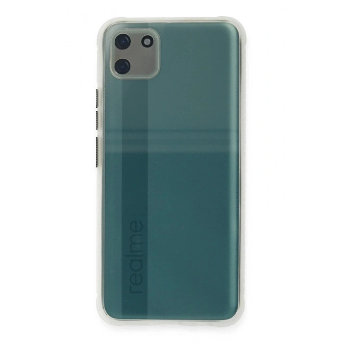 Realme C11 Kılıf Miami Şeffaf Silikon - Şeffaf