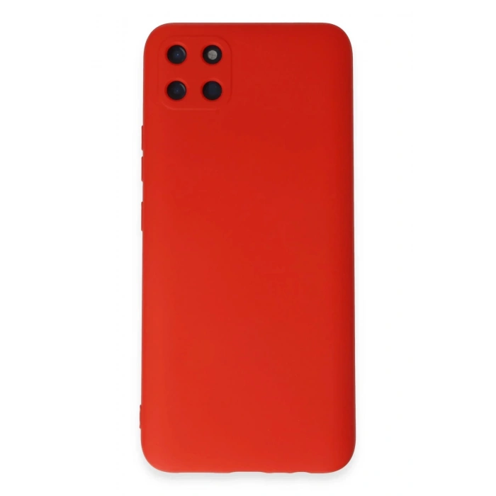 Realme C11 Kılıf Nano içi Kadife Silikon - Kırmızı